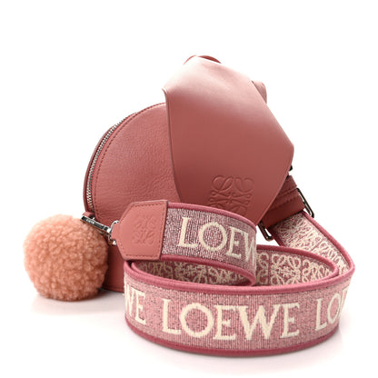 Loewe Calfskin Shearling Small Bunny Shoulder Bag Peach Bloom 3 of 10