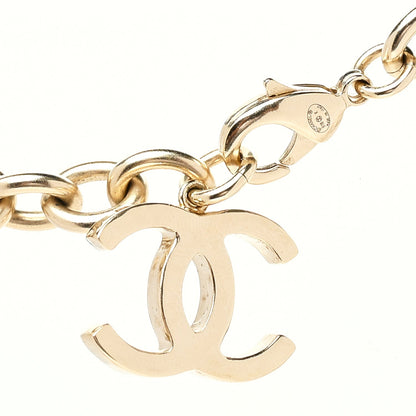 Chanel Resin Chain Logo Acorn Charm Necklace Tortoise  Gold 3 of 4