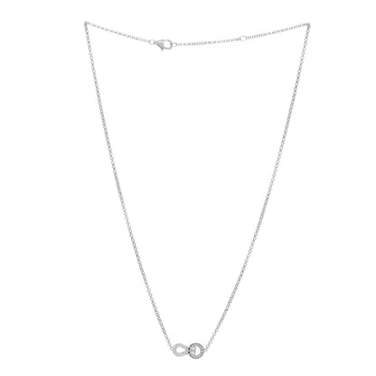 Cartier 18K White Gold Diamond Agrafe Paved Pendant Necklace 2 of 5