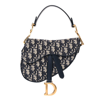 Christian Dior Oblique Mini Saddle Bag Blue 1 of 8