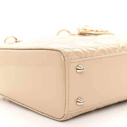 Christian Dior Patent Cannage Small Lady Dior Beige 8 of 10