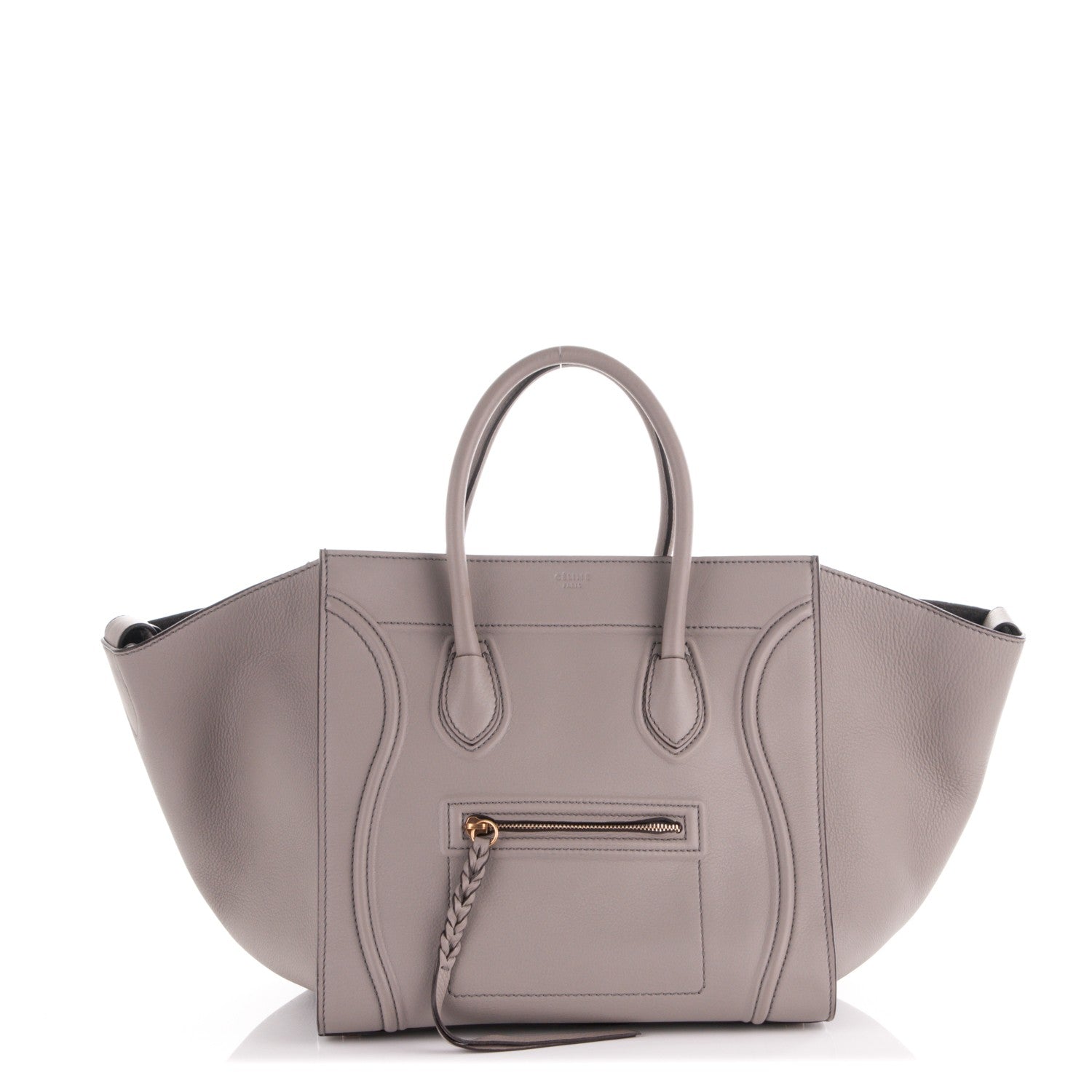 Celine Supple Calfskin Medium Phantom Luggage Grey 1 of 7