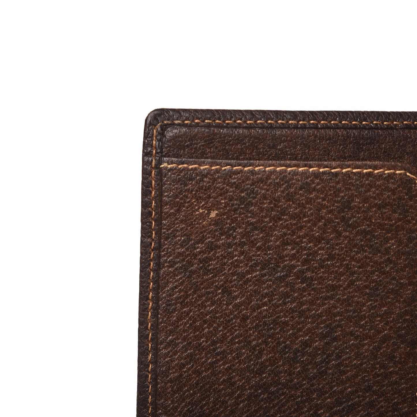 Coated Canvas Monogram Checkbook Wallet Brown