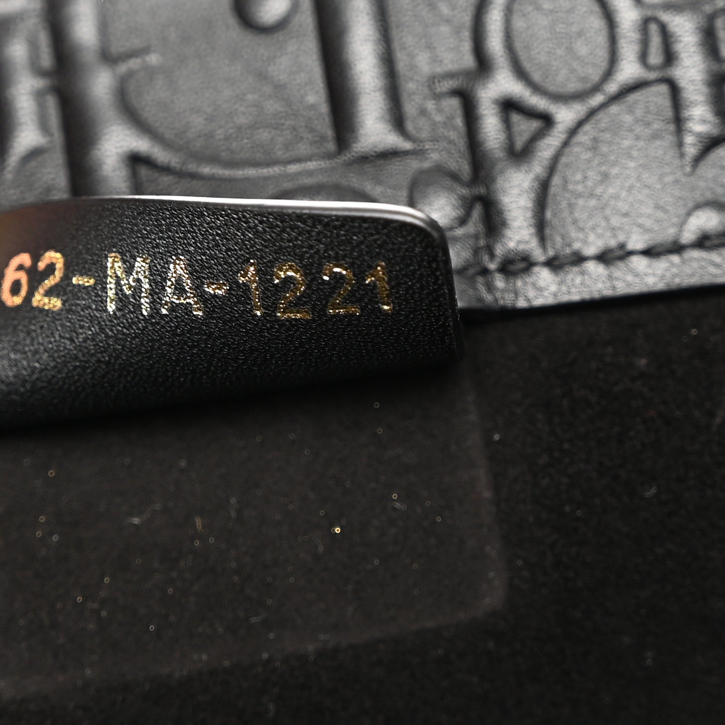 Oblique Calfskin Embossed Large Book Tote Black