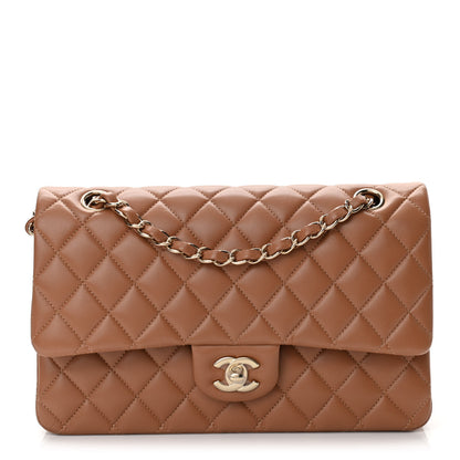 Chanel Lambskin Quilted Medium Double Flap Brown 1 of 10
