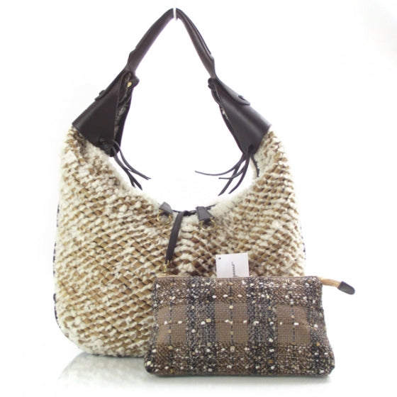 SALVATOREFERRAGAMOWovenShearlingBag