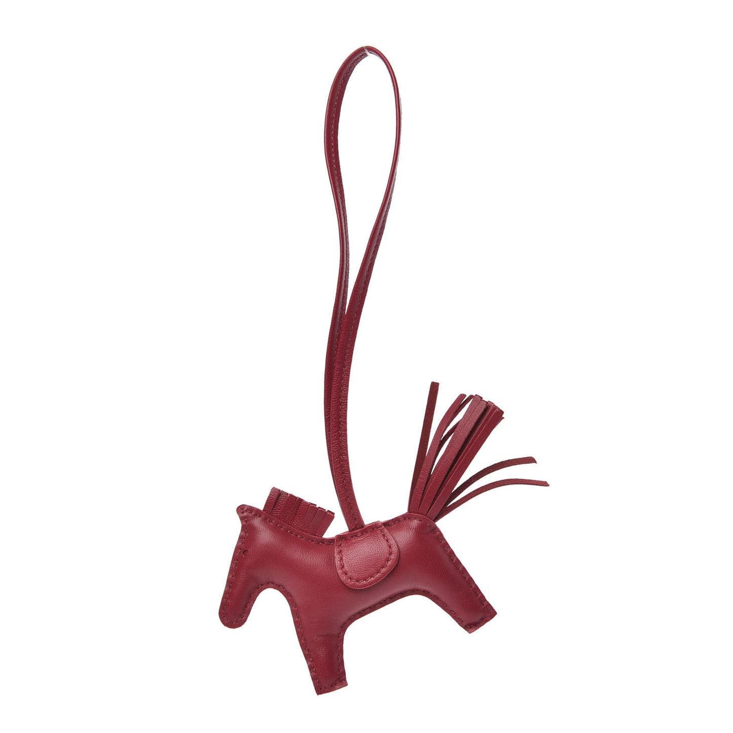 Milo Lambskin Grigri Rodeo Horse Bag Charm PM Rubis