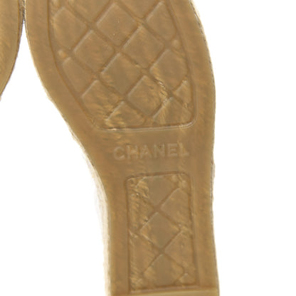 Chanel Laminated Goatskin CC Espadrilles 36 Silver 7 of 10