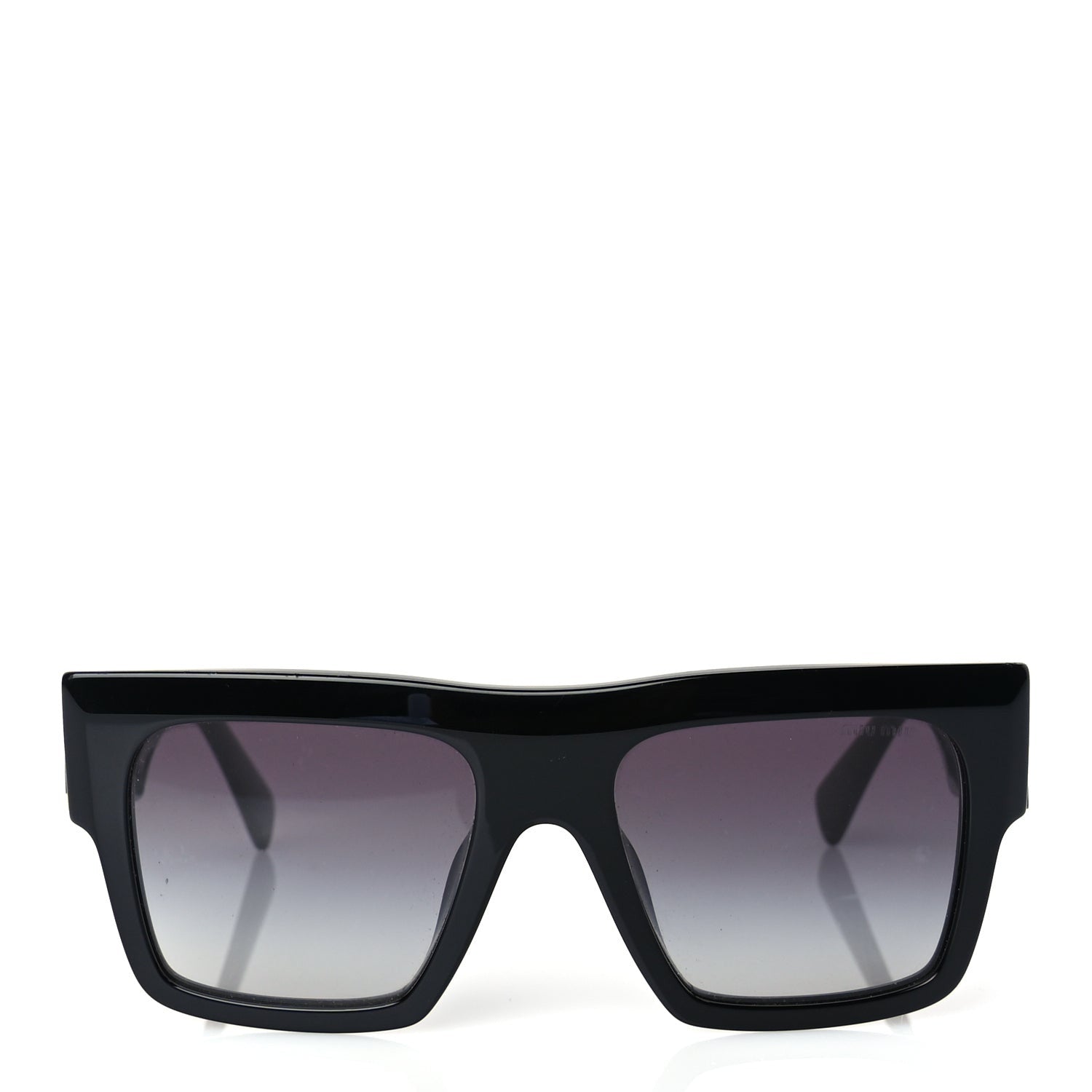 Miu Miu Acetate Rectangle Sunglasses SMU 10W Black 2 of 6