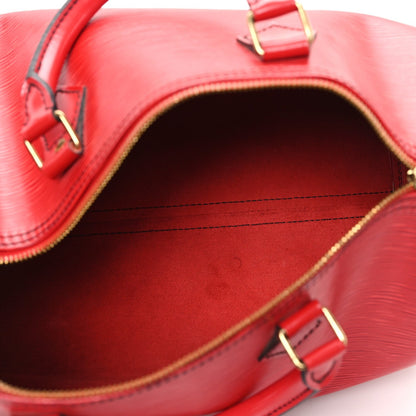 Louis Vuitton Epi Speedy 30 Castillan Red 5 of 7