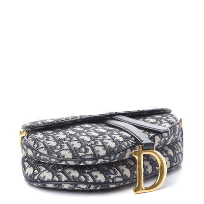 Christian Dior Oblique Saddle Bag Blue 4 of 11