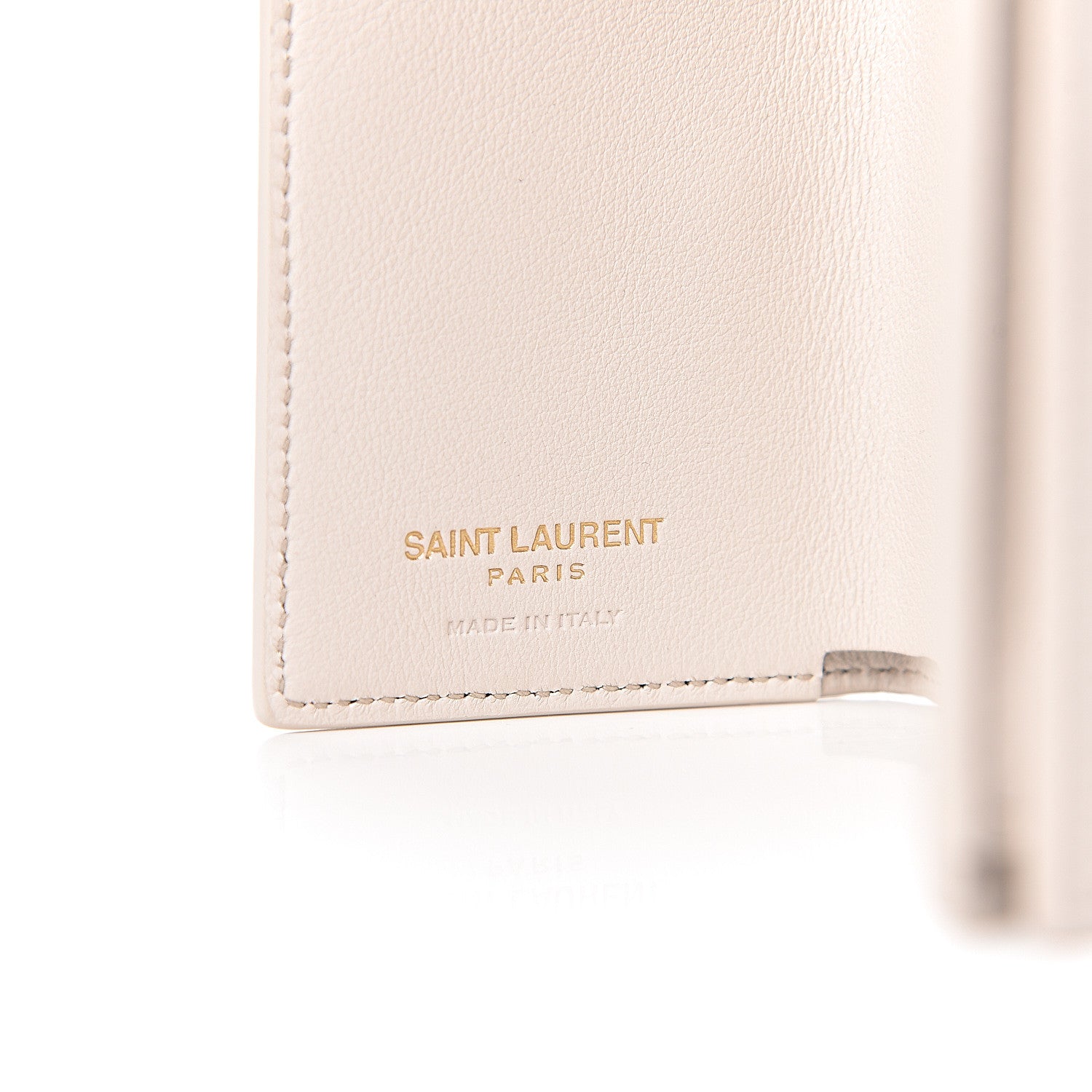Saint Laurent Smooth Calfskin Monogram Tiny Line Wallet White 6 of 7
