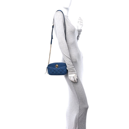 Versace Denim Quilted La Medusa Camera Bag Blue 2 of 10