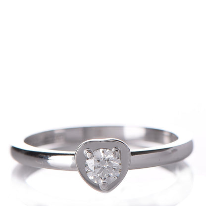Cartier 18K White Gold Diamond D'Amour Heart Ring 48 4.5 1 of 6