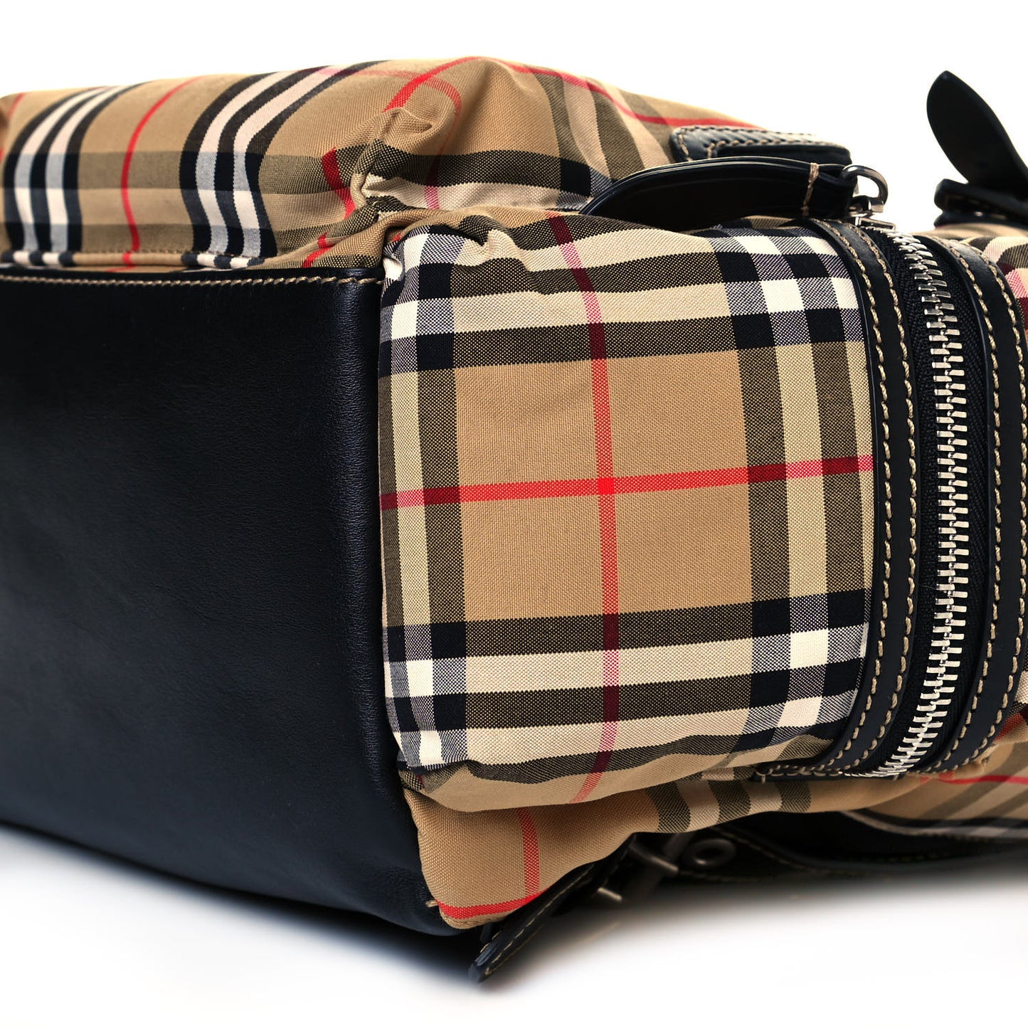 Nylon Vintage Check Medium Rucksack Backpack Antique Yellow