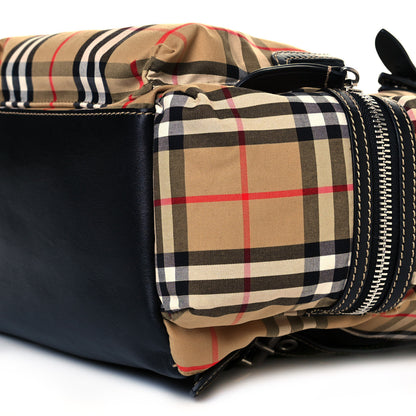 Burberry Nylon Vintage Check Medium Rucksack Backpack Antique Yellow 10 of 11