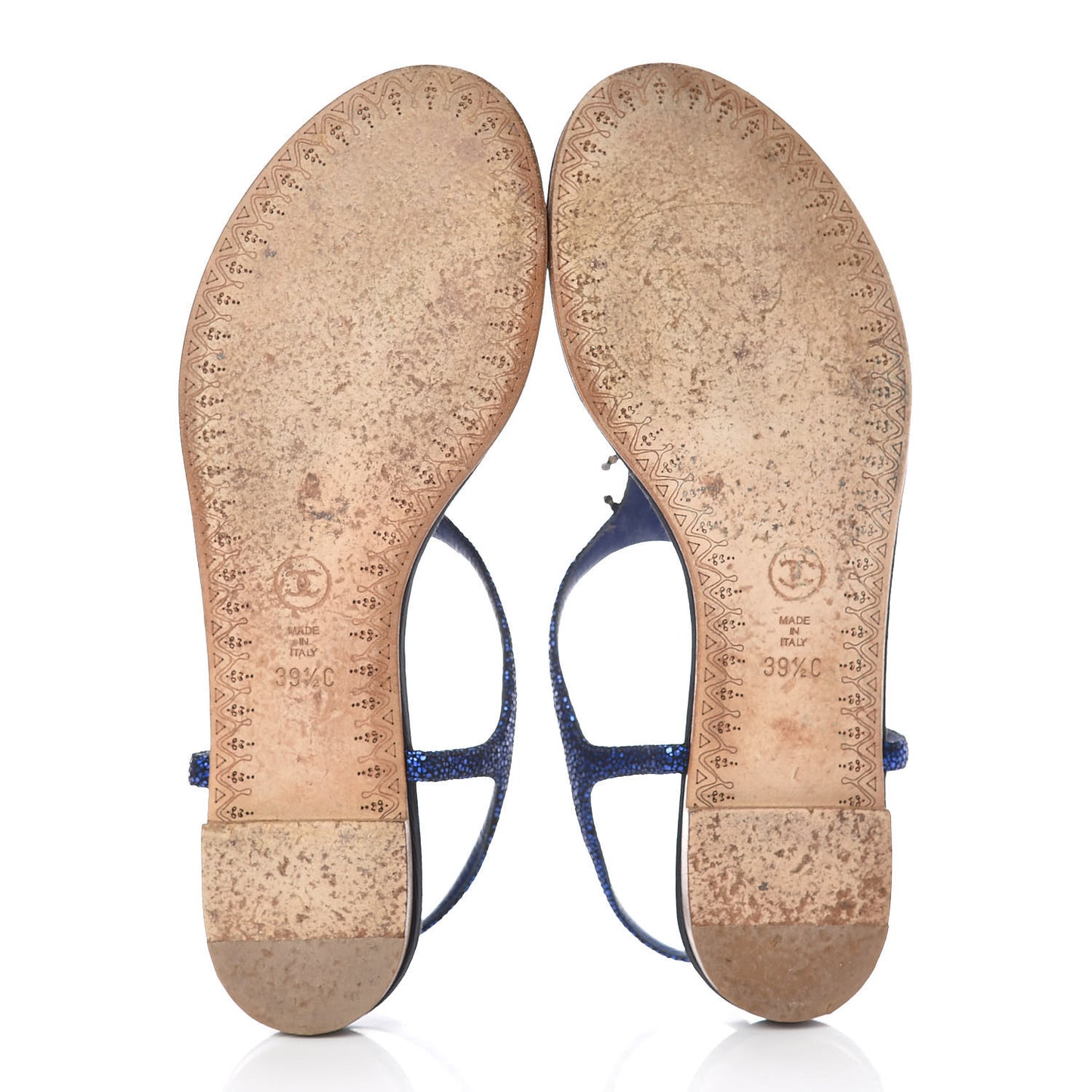 Glitter CC Thong Sandals 39.5 Dark Blue