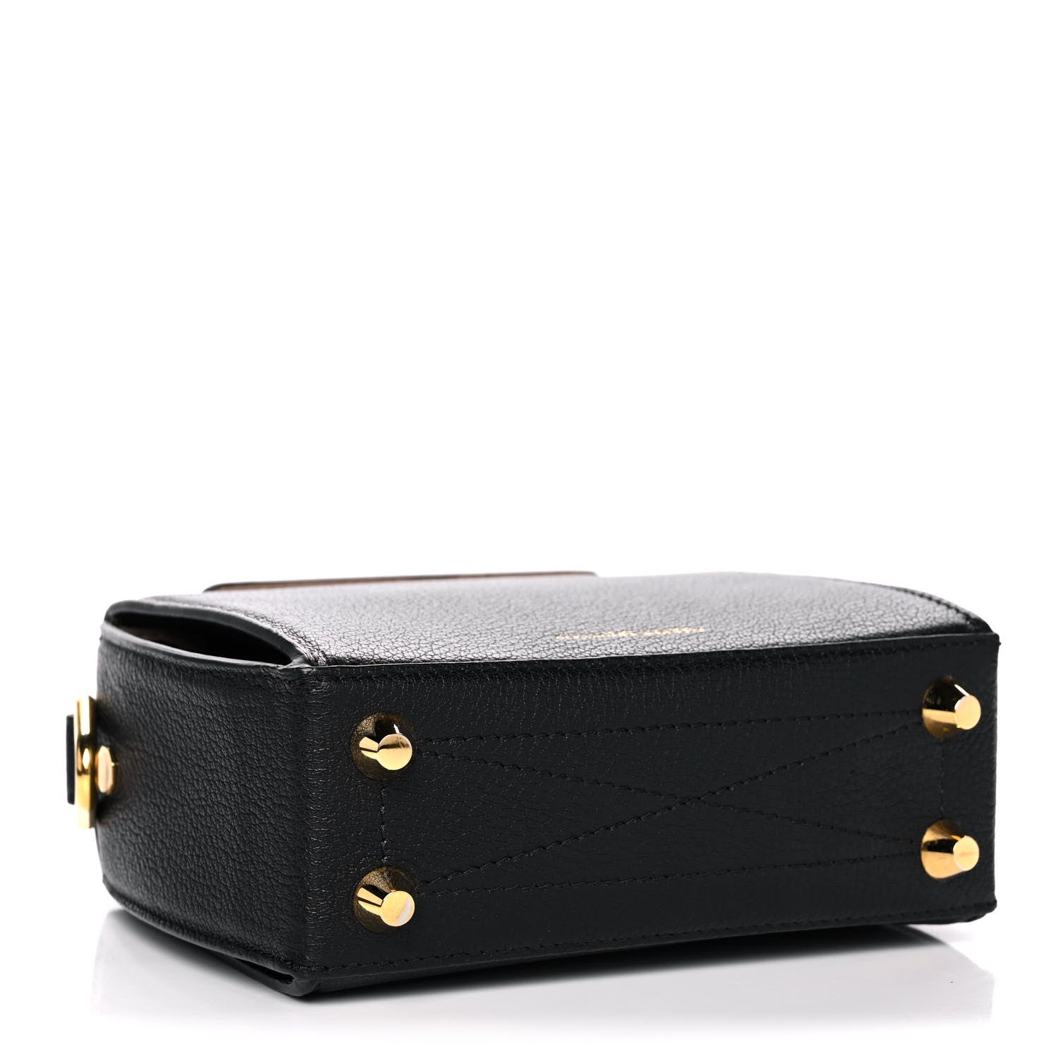 Alexander McQueen Silky Amish Grained Goatskin Box Shoulder Bag 16 Black 4 of 13