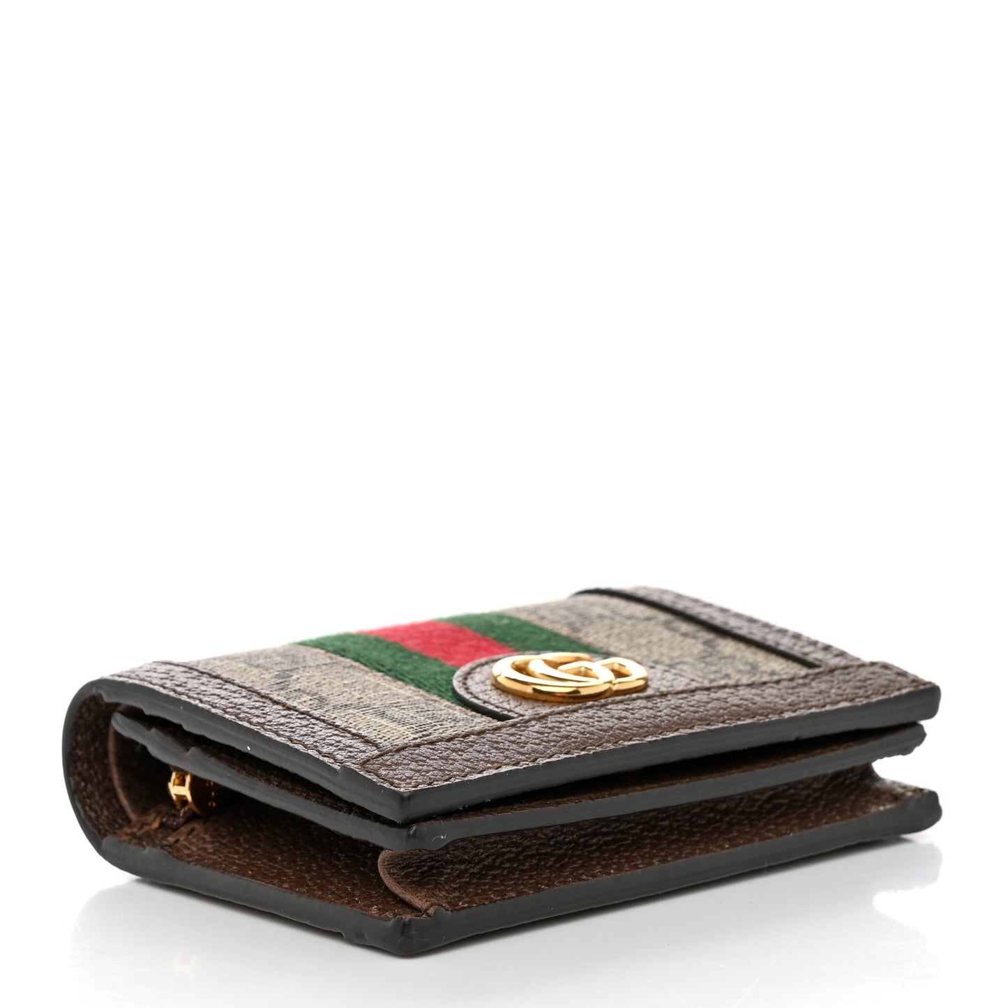 GG Supreme Monogram Web Ophidia Card Case Beige New Acero