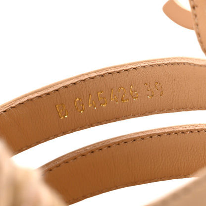 Chanel Lambskin Espadrille Sandals 39 Beige 9 of 10