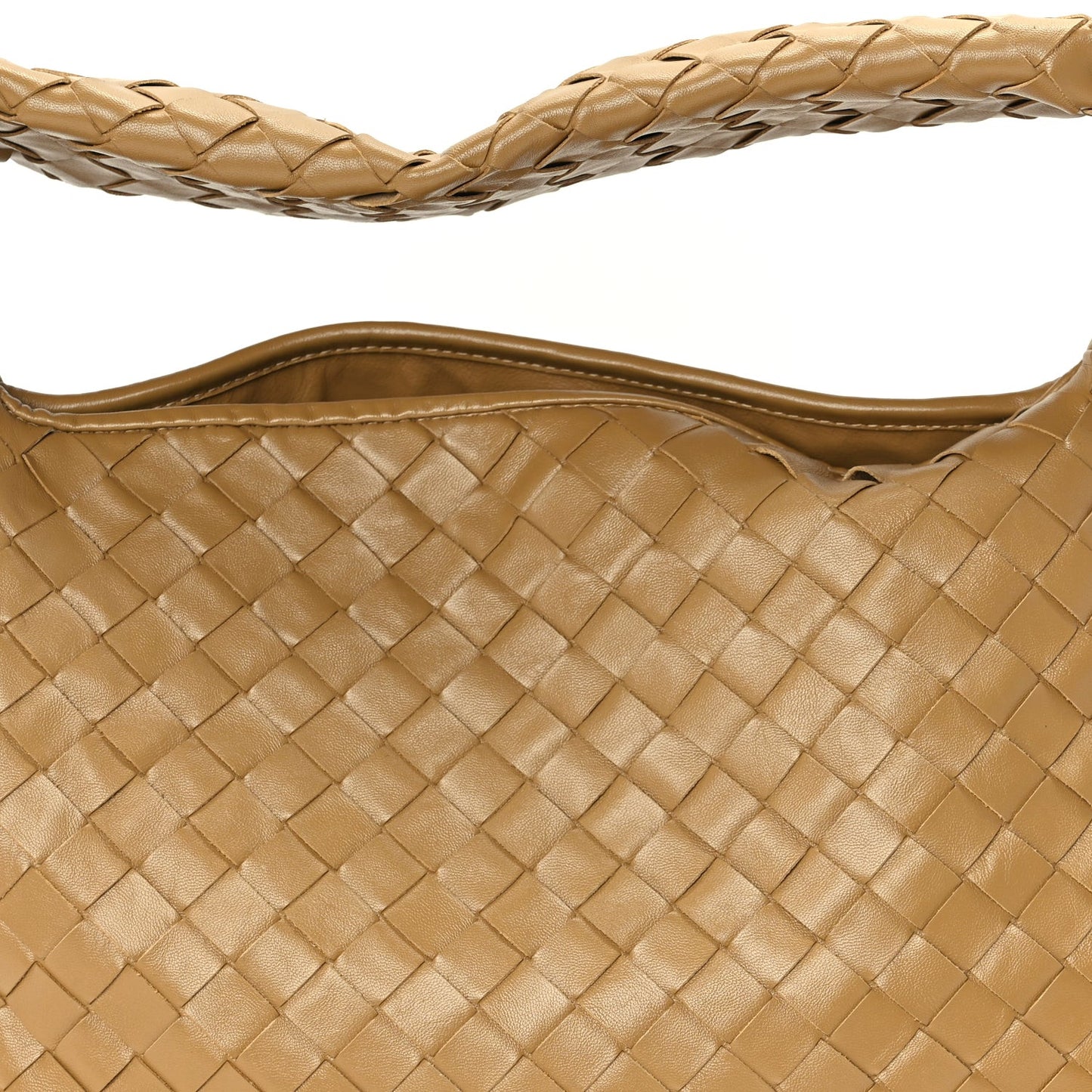 Calfskin Intrecciato Small Hop Dark Praline