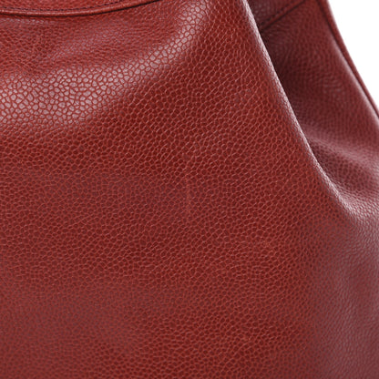 Chanel Caviar CC Drawstring Shoulder Bag Red 14 of 18