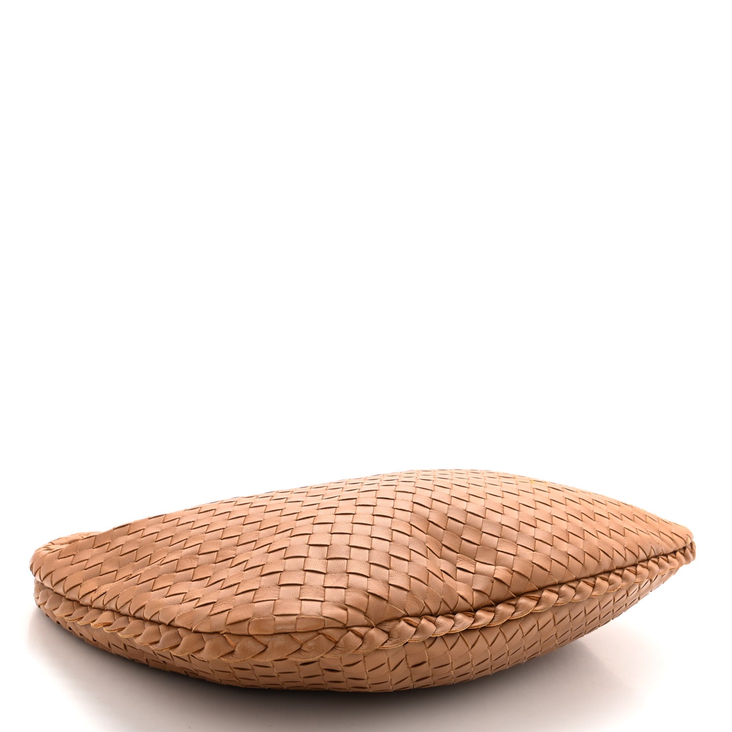 Nappa Intrecciato Embossed Medium Veneta Hobo Camel