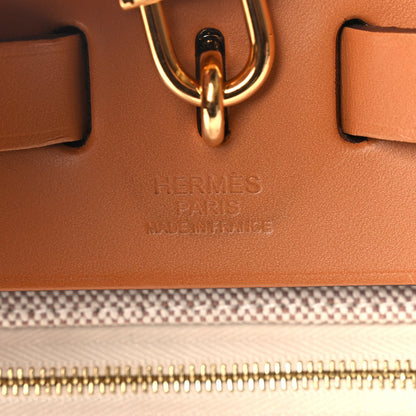 Hermes H Plume Canvas Vache Hunter Circuit 24 Herbag Zip Retourne 31 Orange Mecano Ecru Beige Naturel 7 of 10