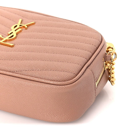 Saint Laurent Grain De Poudre Matelasse Monogram Mini Lou Camera Bag  Vintage Peach 8 of 8