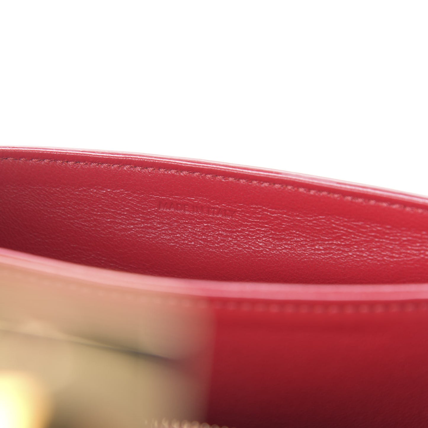 Shiny Calfskin Small C Bag Red