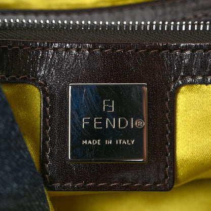 Fendi Denim Beaded Mama Baguette Blue 5 of 8