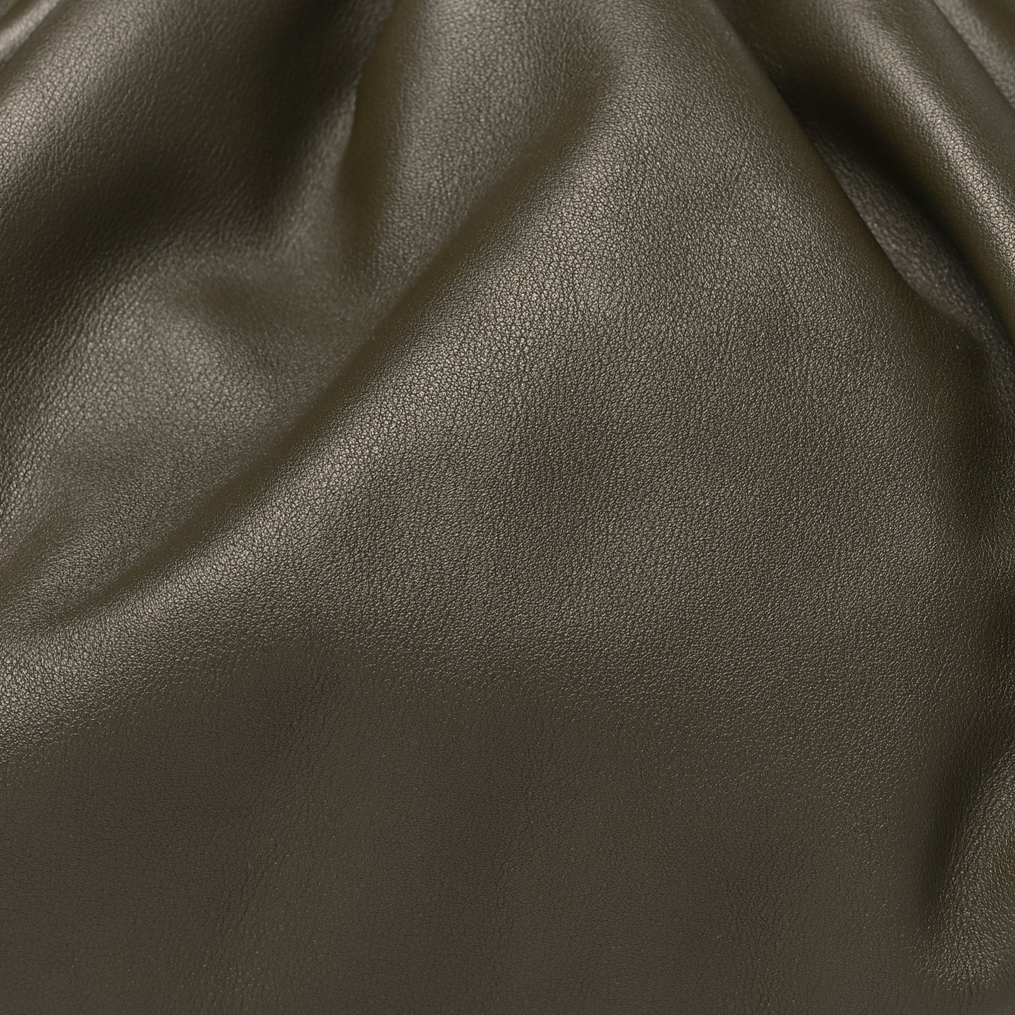 Smooth Butter Calf The Pouch Oversized Clutch Kaki Fondent