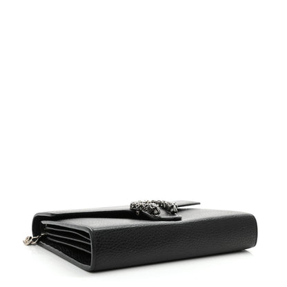 Gucci Calfskin Mini Dionysus Chain Wallet Black 3 of 9
