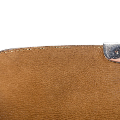 Prada Tessuto Nylon Calfskin Pushlock Satchel Brown 17 of 30