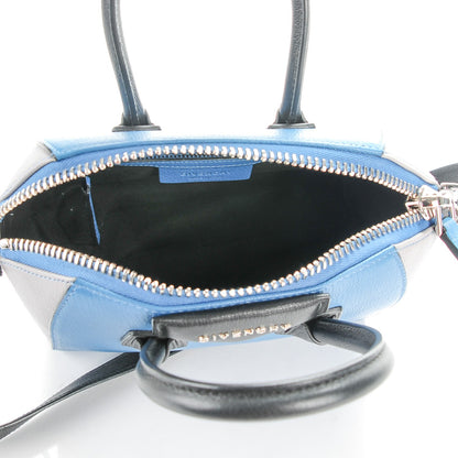 Givenchy Sugar Goatskin Mini Tri-Color Antigona Blue Grey Black 5 of 7
