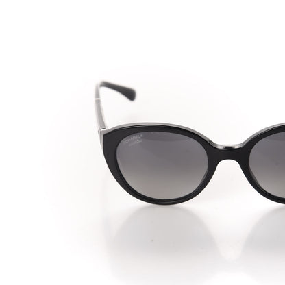 Chanel Polarized Round CC Sunglasses Black 7 of 8