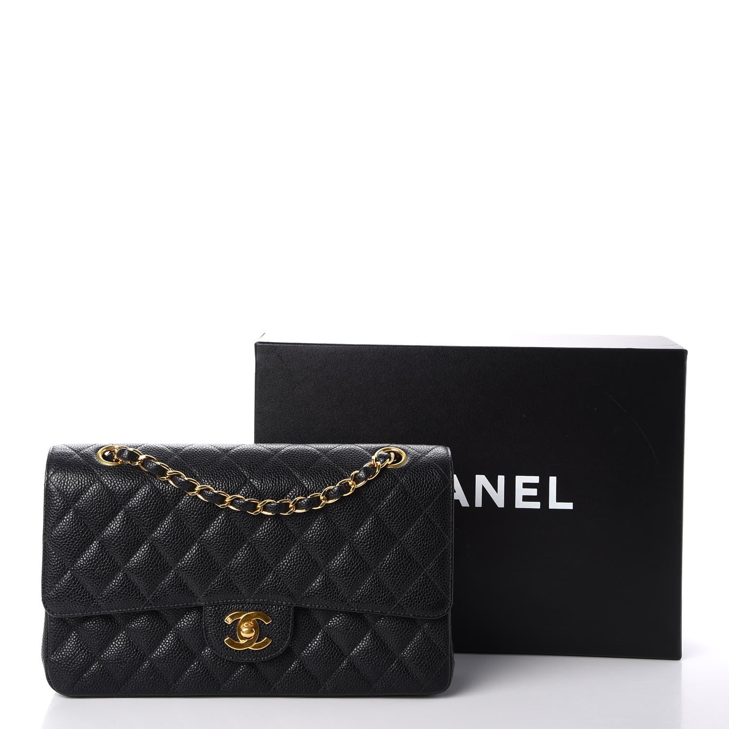 Chanel Caviar Quilted Medium Double Flap Black 28 of 28