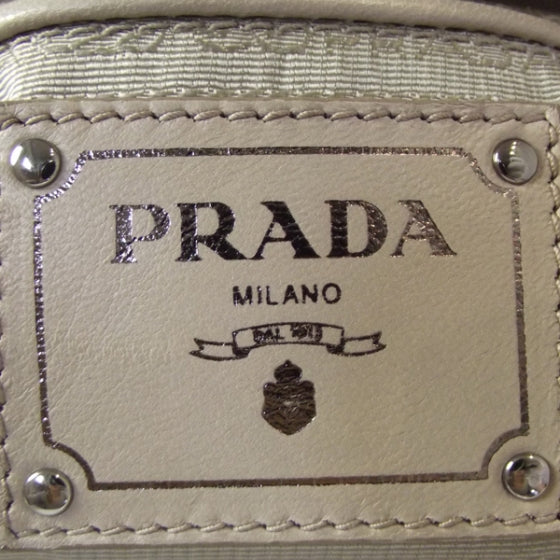 Prada Nappa Ruched Shoulder Bag Visone 8 of 9