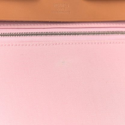 Hermes Vache Hunter Toile Herbag Zip 31 PM Rose Sakura 11 of 11