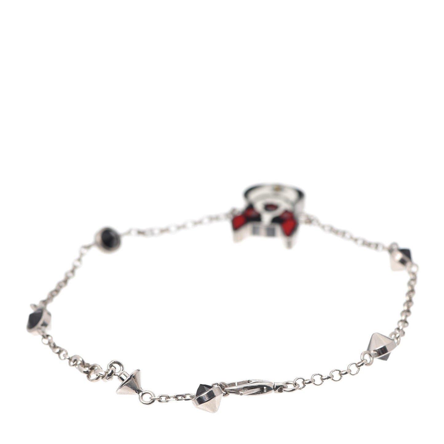Sterling Silver Black Spinel Enamel Orso Bracelet