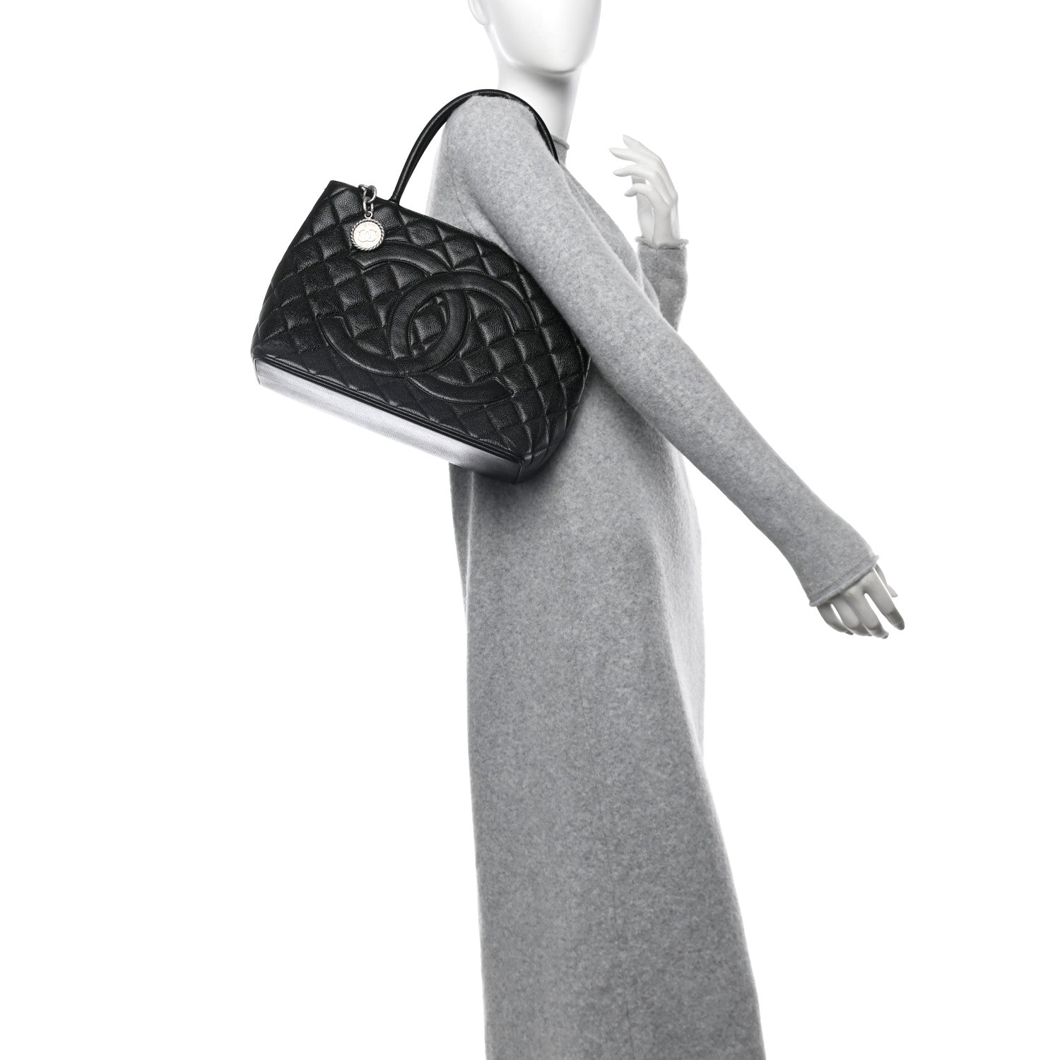 Chanel Caviar Quilted Medallion Tote Black 2 of 12