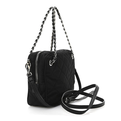 Prada Nylon Tessuto Impuntu Quilted Bandoliera Crossbody Bag Black 3 of 7