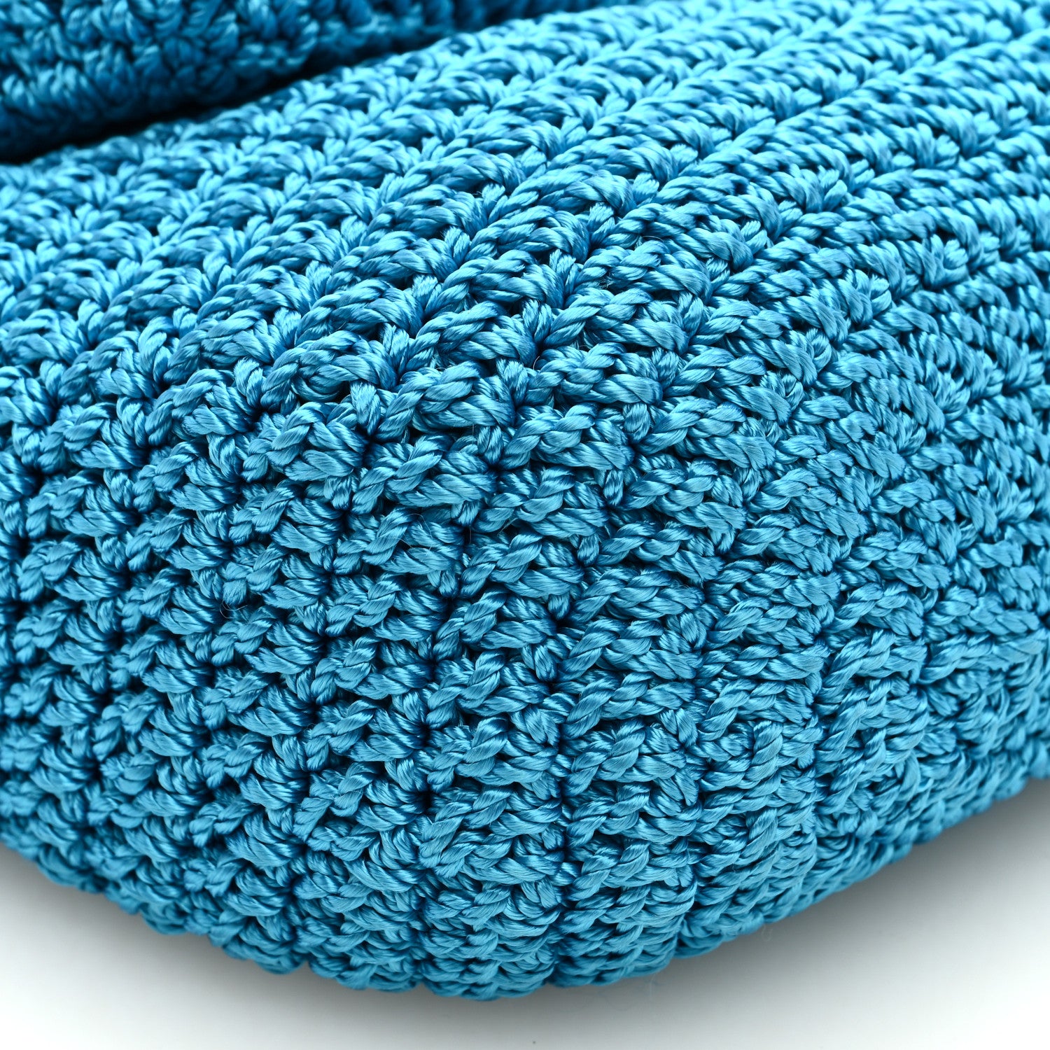 Fendi Fabric Crochet Vitello Grace Plexiglass Baguette Cyber Blue Ghianda 8 of 10