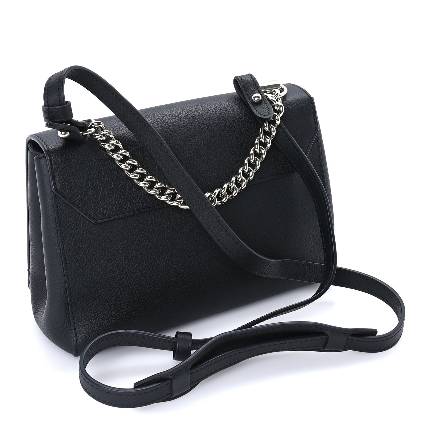 Louis Vuitton Calfskin Lockme II Chain Bag BB  Black 2 of 8