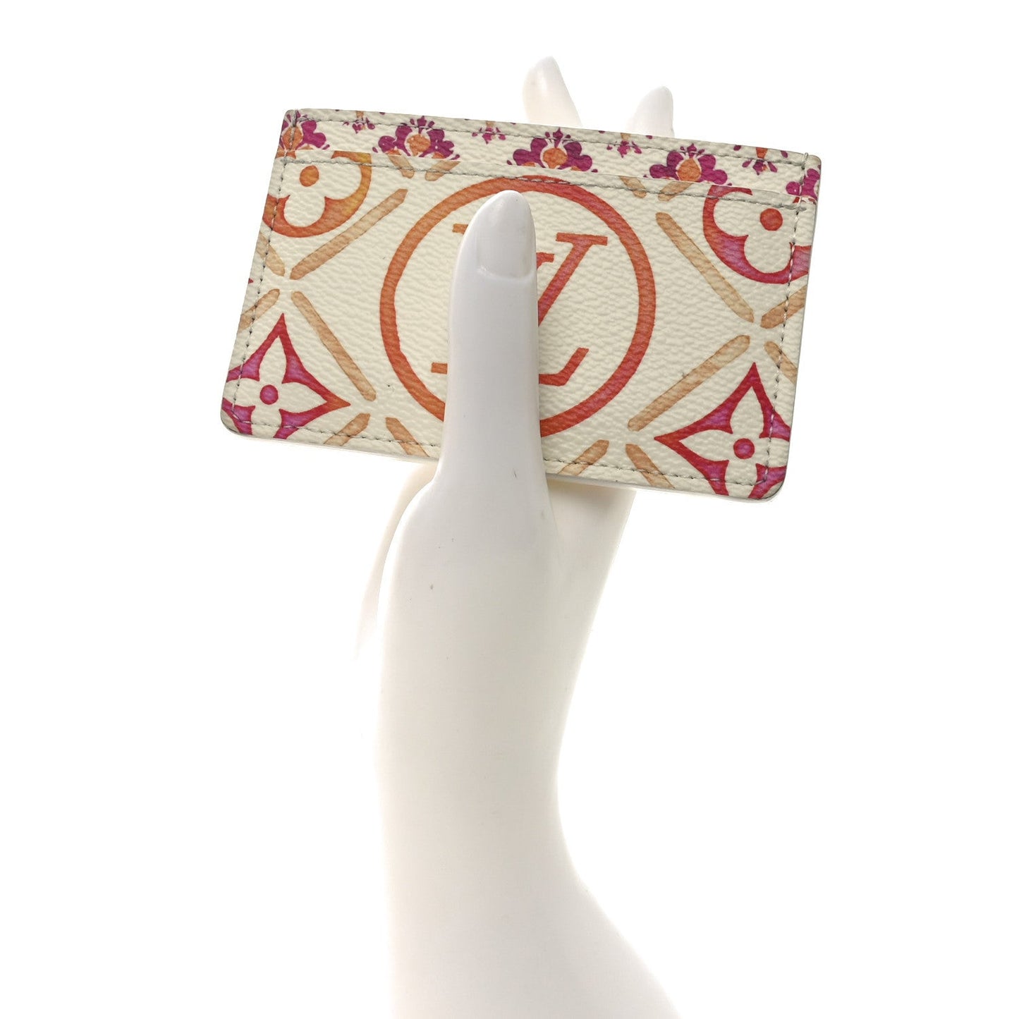 Monogram Tiles By The Pool Card Holder Coral