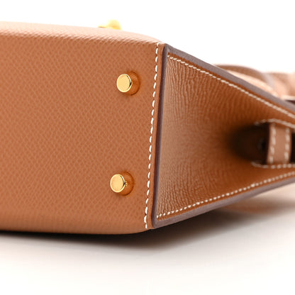 Hermes Epsom Mini Kelly Sellier 20 Gold 10 of 16