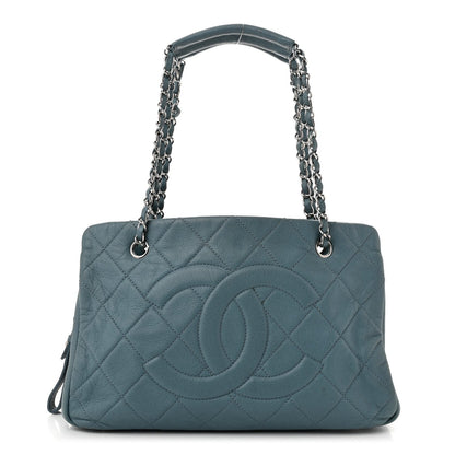 Chanel Caviar Quilted Timeless CC Tote Blue 1 of 7