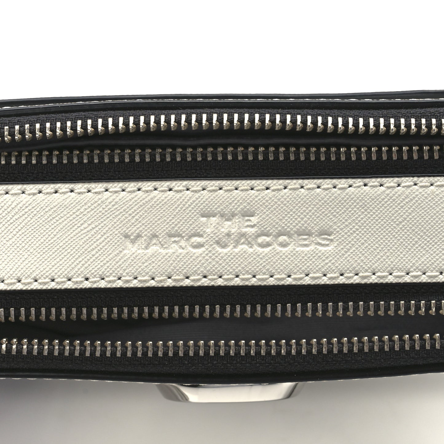 X Peanuts Saffiano Small Snoopy Snapshot Camera Bag White Black