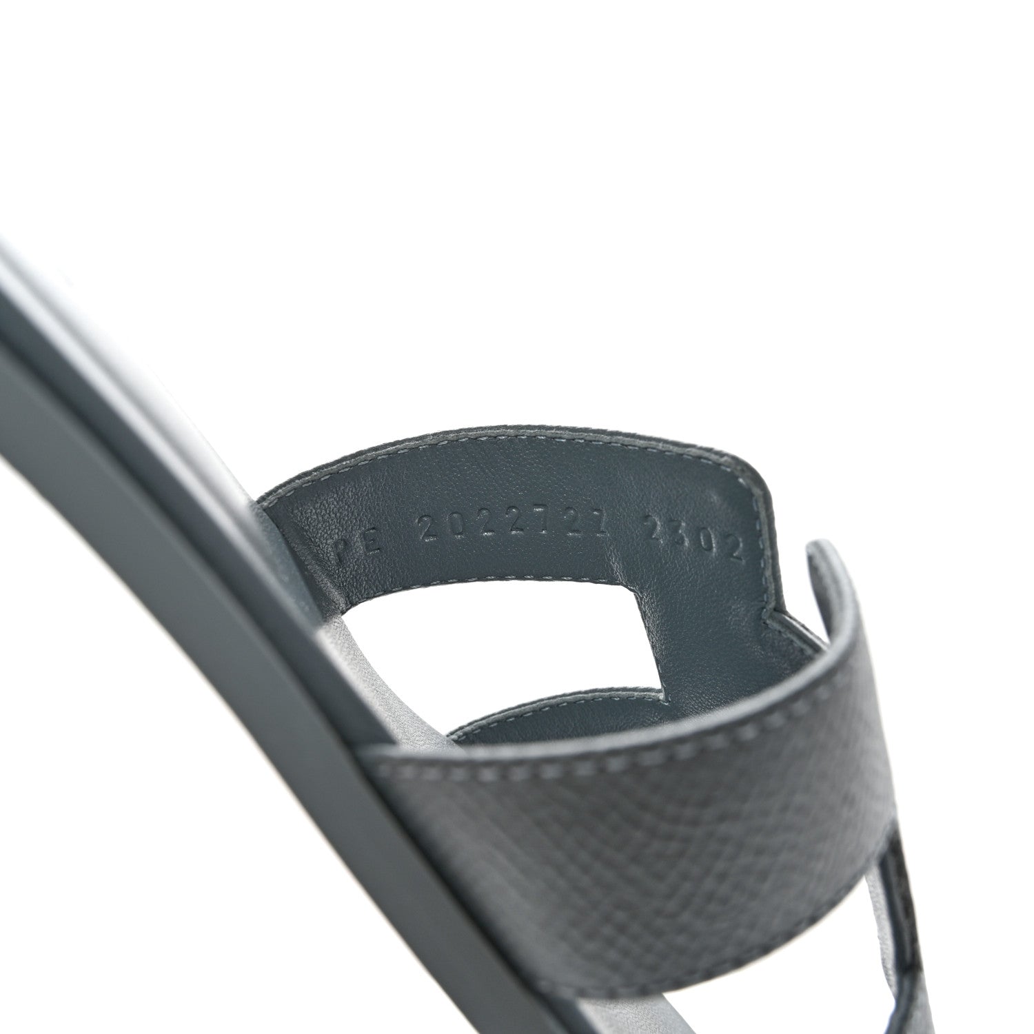 Hermes Epsom Oran Sandals 36 Gris Antarctique 8 of 9