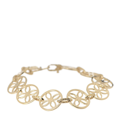 John Hardy 18K Yellow Gold Circular Floral Link Bracelet 1 of 4